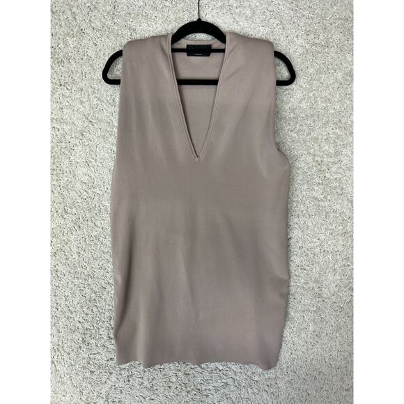 Aritzia ten by Babaton Touchtone Tank Dress Womens Small V Neck Jersey Knit - Picture 1 of 10